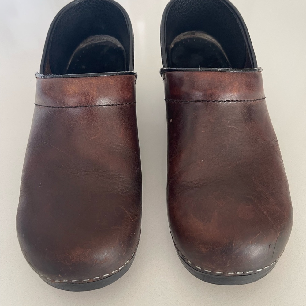 Dansko Brown Leather Mules